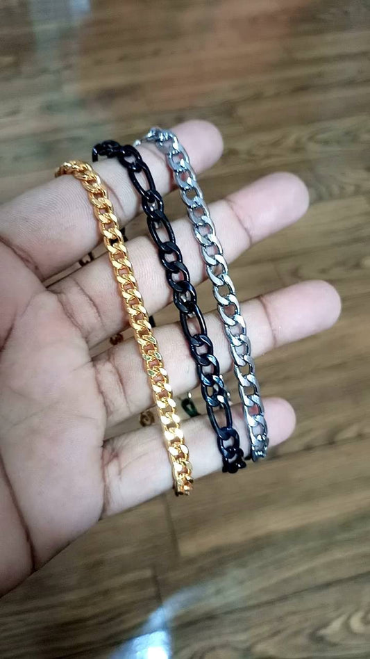 Silver cuban chain hand bracelete for men