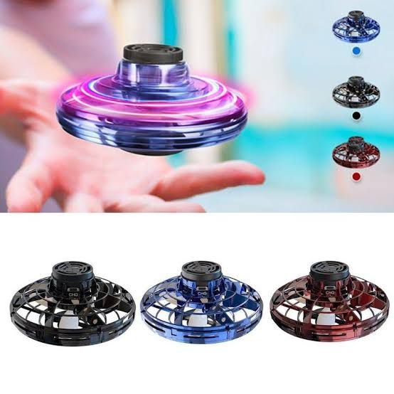 UFO FLYING FIDGET SPINNER WITH LED LIGHTS BEST QUALITY TOY FOR KIDS AND ADULT BOX PACK