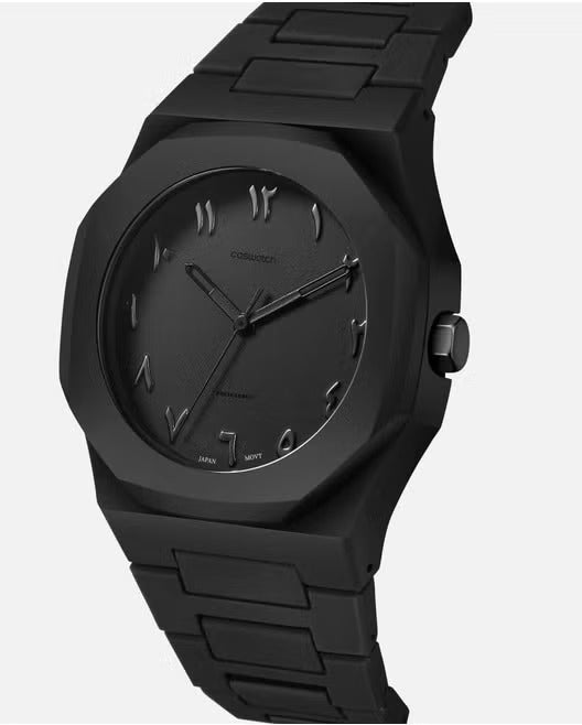 Arabic Aura Watch 2025 Black Modern Creative Design Waterproof Stainless Steel Chain